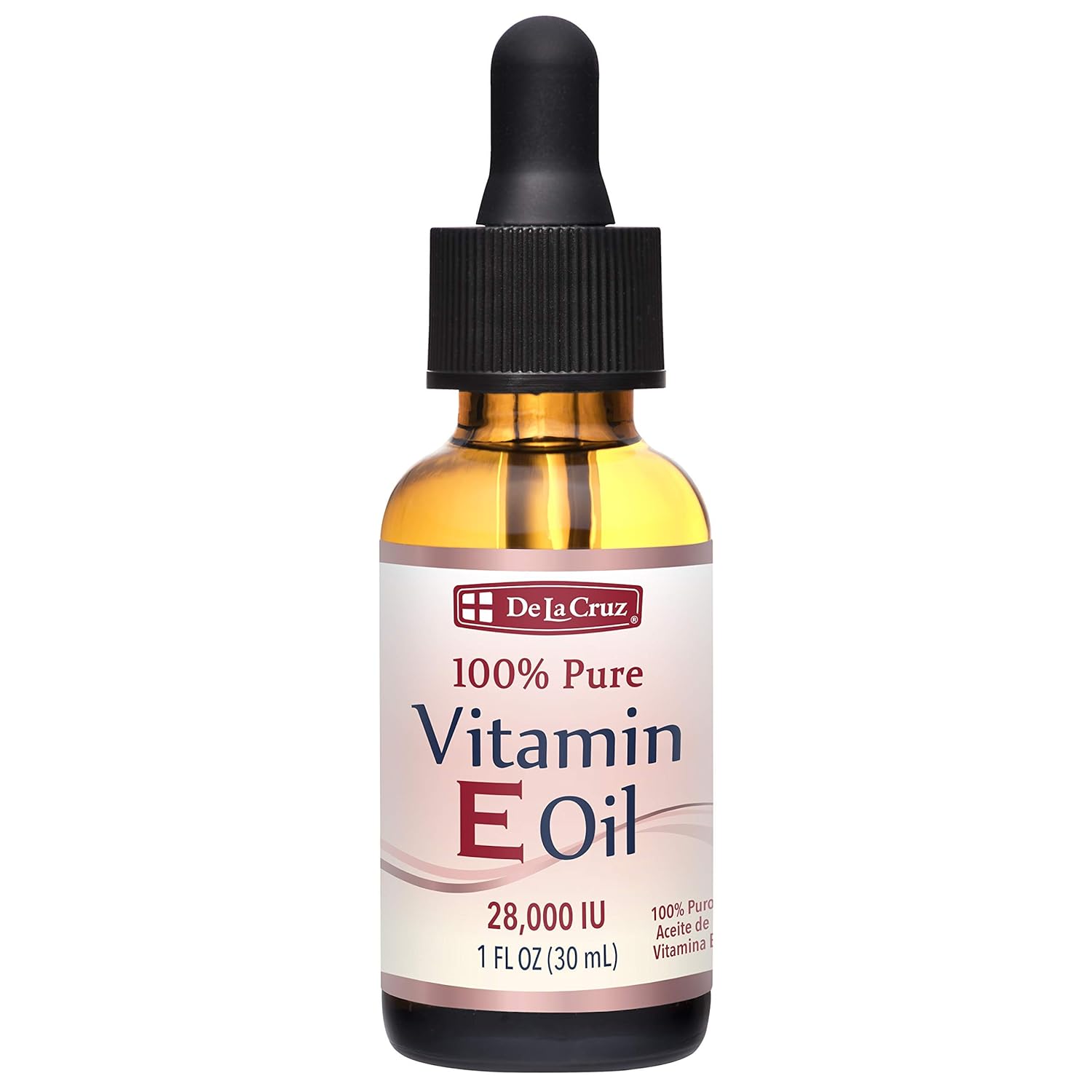 De La Cruz Vitamin E Oil for Face 28000 IU 1 FL OZ Preservative-Free