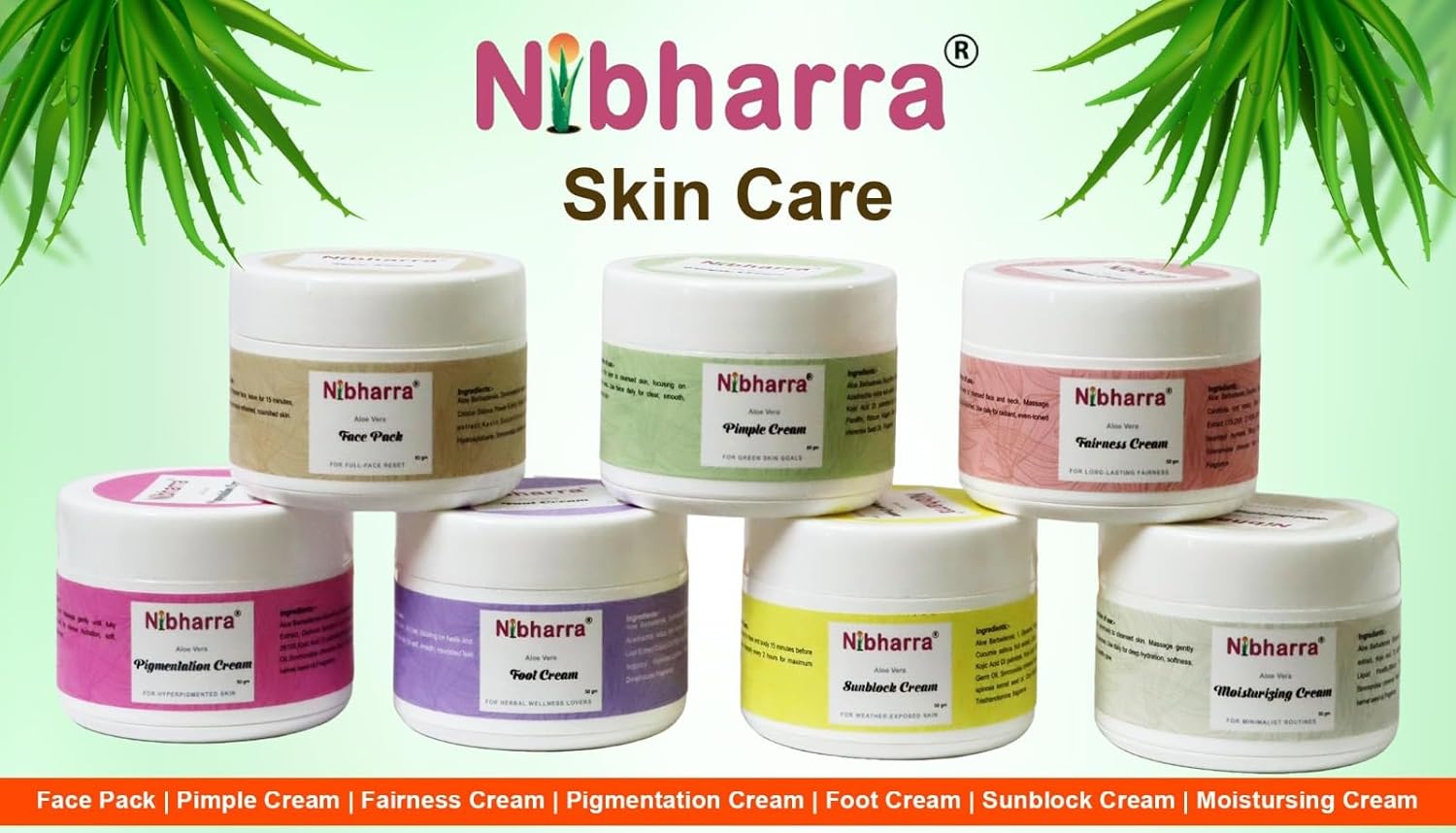 Nibharra Aloe Vera Foot Cream for Cracked Heels and Dry Feet, 50 gms - Image 3