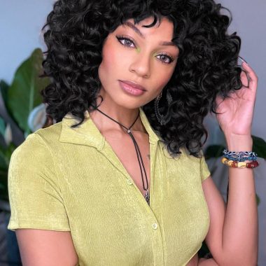 8 Inch Ocean Wave Crochet Hair 8 Packs Pre-Looped Deep Wave Extensions 1B#
