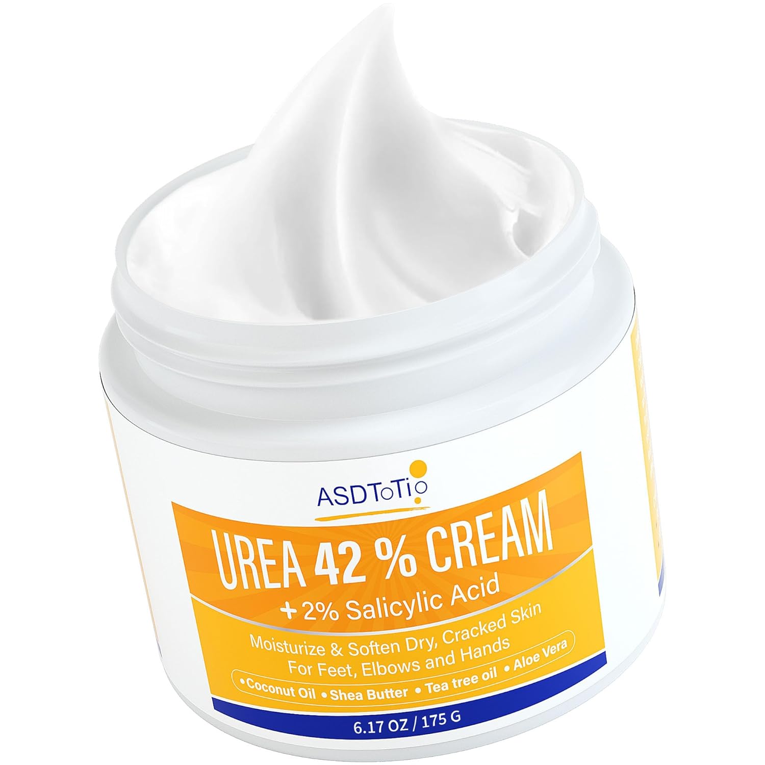 Urea 42% Foot Cream for Dry Cracked Heels, 6 oz Moisturizing Lotion