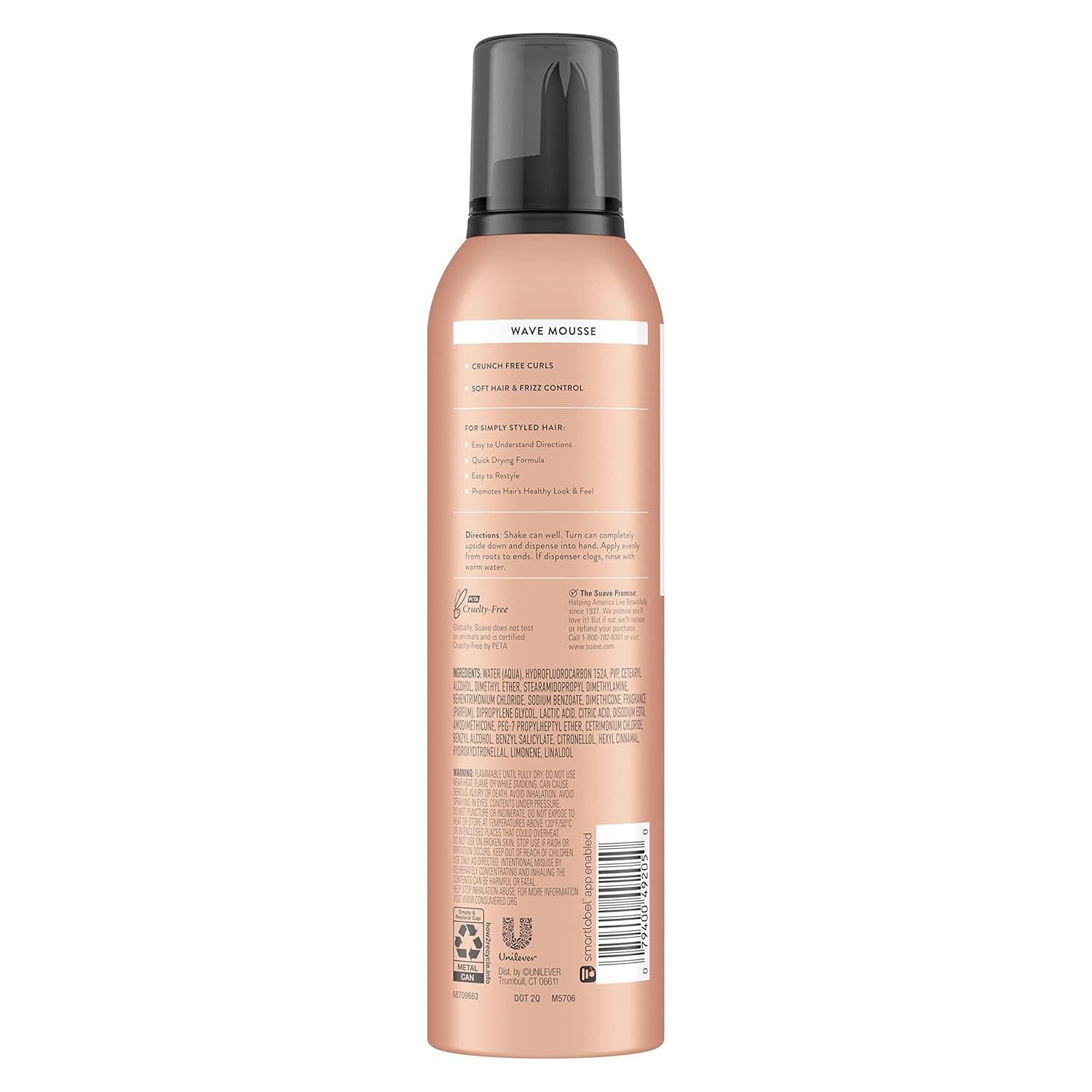 Suave Simply Styled Lightweight Hair Mousse 7 oz for Crunch-Free Moisture Locking Curls - Image 2