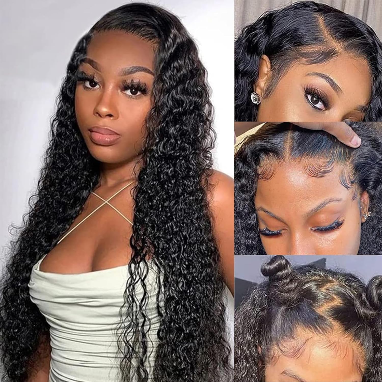 26-Inch 13x4 Water Wave HD Transparent Lace Front Wig, Pre-Plucked, 180% Density