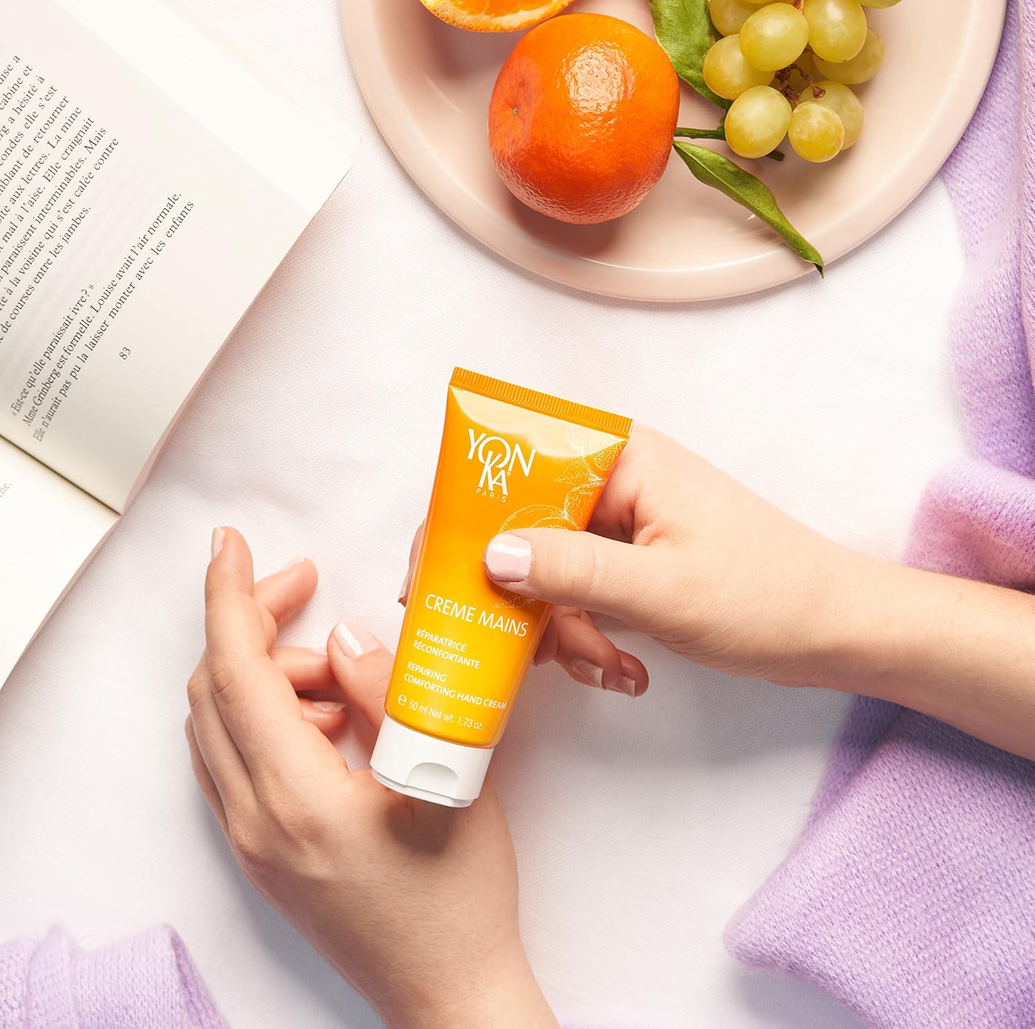 Yonka Sweet Orange Shea Butter Hand Cream 50ml Intense Nourishment Dry Hands Vitamin E Citrus Scent - Image 6