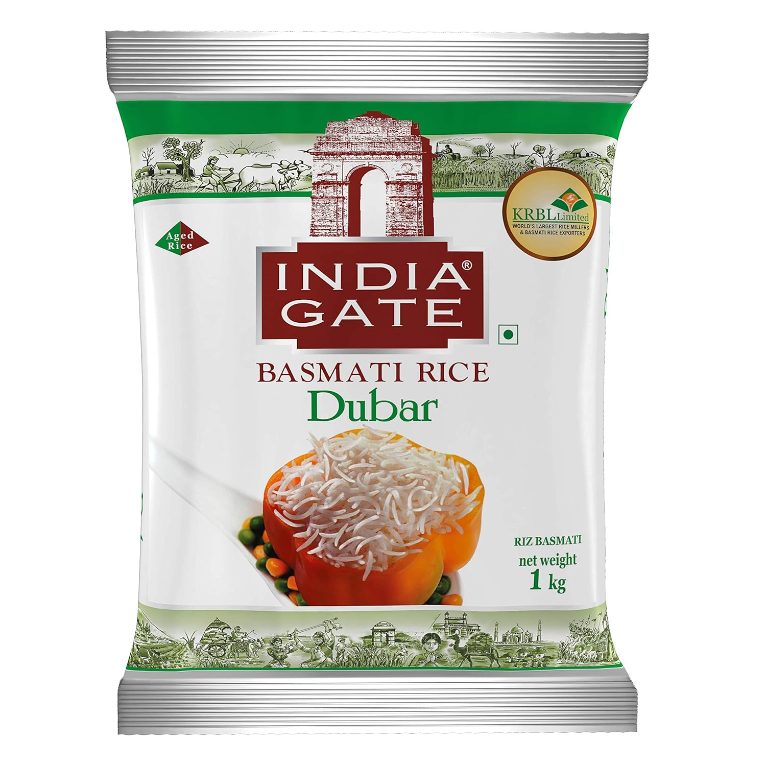 India Gate Dubar Basmati Rice 1kg – Premium Long Grain for Exquisite Meals