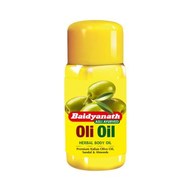 Baidyanath Vansaar Pure Olive Body Oil 500ml with Real Italian Olives Almonds Sandalwood for 2X Nourishment