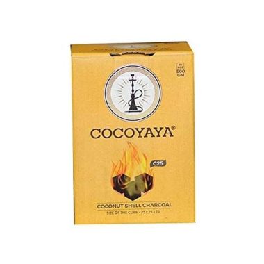 COCOYAYA Natural Coconut Charcoal for Hookah 500 Grams 36 Pieces