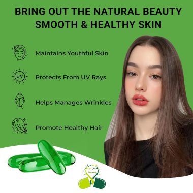 Kormesic 100% Natural Vitamin E Capsules for Face and Hair, 30 Count