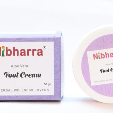 Nibharra Aloe Vera Foot Cream for Cracked Heels and Dry Feet, 50 gms