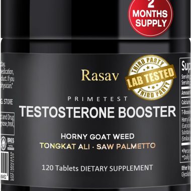 Rasav Horny Goat Weed Tongkat Ali Men's Testosterone Booster Muscle Growth Strength Energy Stamina 120 Tablets
