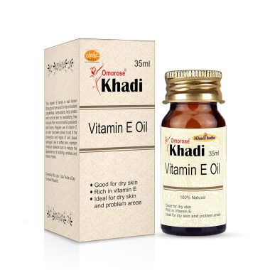 Khadi Omorose Pure Undiluted Vitamin E Oil 35ml for Healthy Skin Hair Nails