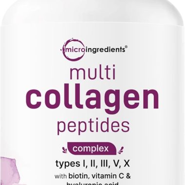 Micro Ingredients Multi Collagen Peptides 240 Capsules Hair Skin Nail Joint Support