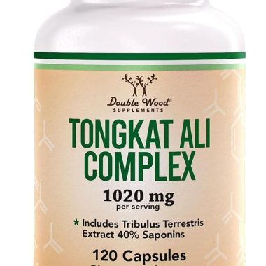 Double Wood Tongkat Ali 1000mg Capsules 2 Month Supply 200:1 Eurycoma Longifolia Extract Tribulus Terrestris