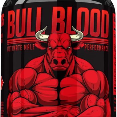 Bull Blood Testosterone Booster for Men - Testosterone Supplement for Stamina & Endurance - Maca Root, Horny Goat Weed, Tribulus Terrestris Extract & Tongkat Ali - Male Enhancing Supplement - 60 Ct