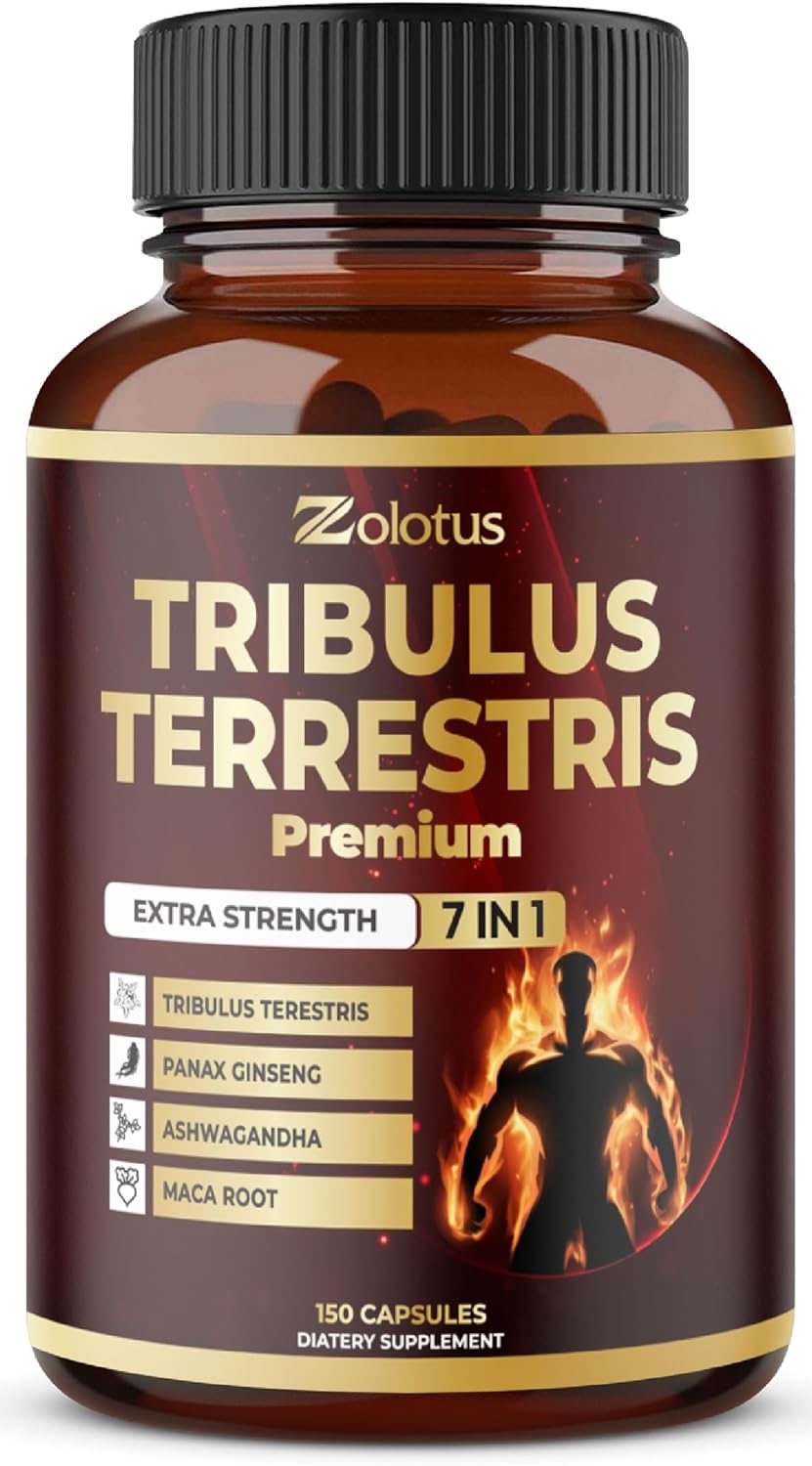 Tribulus Terrestris 150 Count Supplement for Men & Women, 5-Month Supply with Ashwagandha, Ginseng