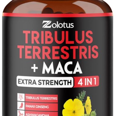 Zolotus Premium Tribulus Terrestris Ashwagandha Ginseng Maca 90 Capsules for 3 Months Supply