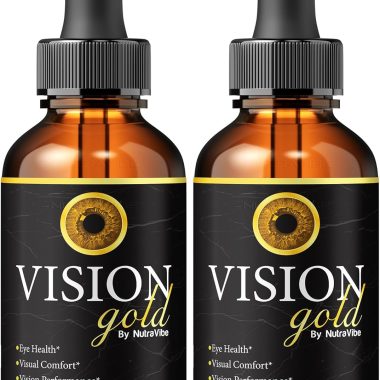Vision Gold Drops 2 Pack Natural Oral Supplement 60 Servings Easy-to-Use for Vision Clarity