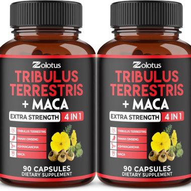 Zolotus 2-Pack Tribulus Maca Ashwagandha Panax Ginseng Supplement - 6 Months Supply