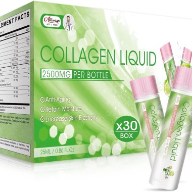 Marine Collagen Peptides Drink for Women, 2500mg, 30-Count Lemon Flavor, Vitamin C, Biotin