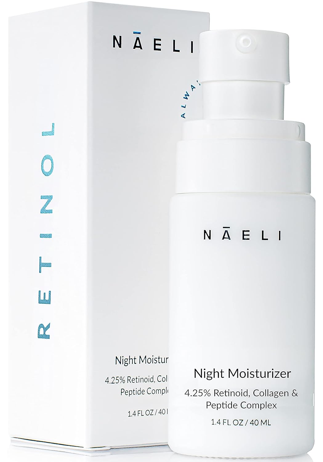 Advanced Retinoid Night Cream 4.25% Retinol for Face and Neck with Collagen, Peptides, Hyaluronic Acid, 1.4 oz