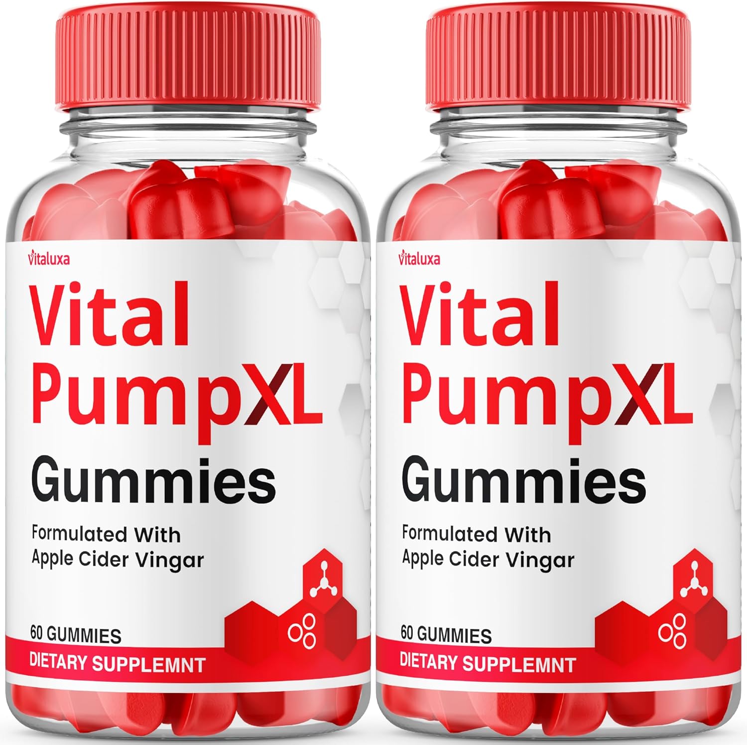 (2 Pack) Vital Pump XL Gummies for Men, 120 Count Extreme Performance Advanced Formula Supplement
