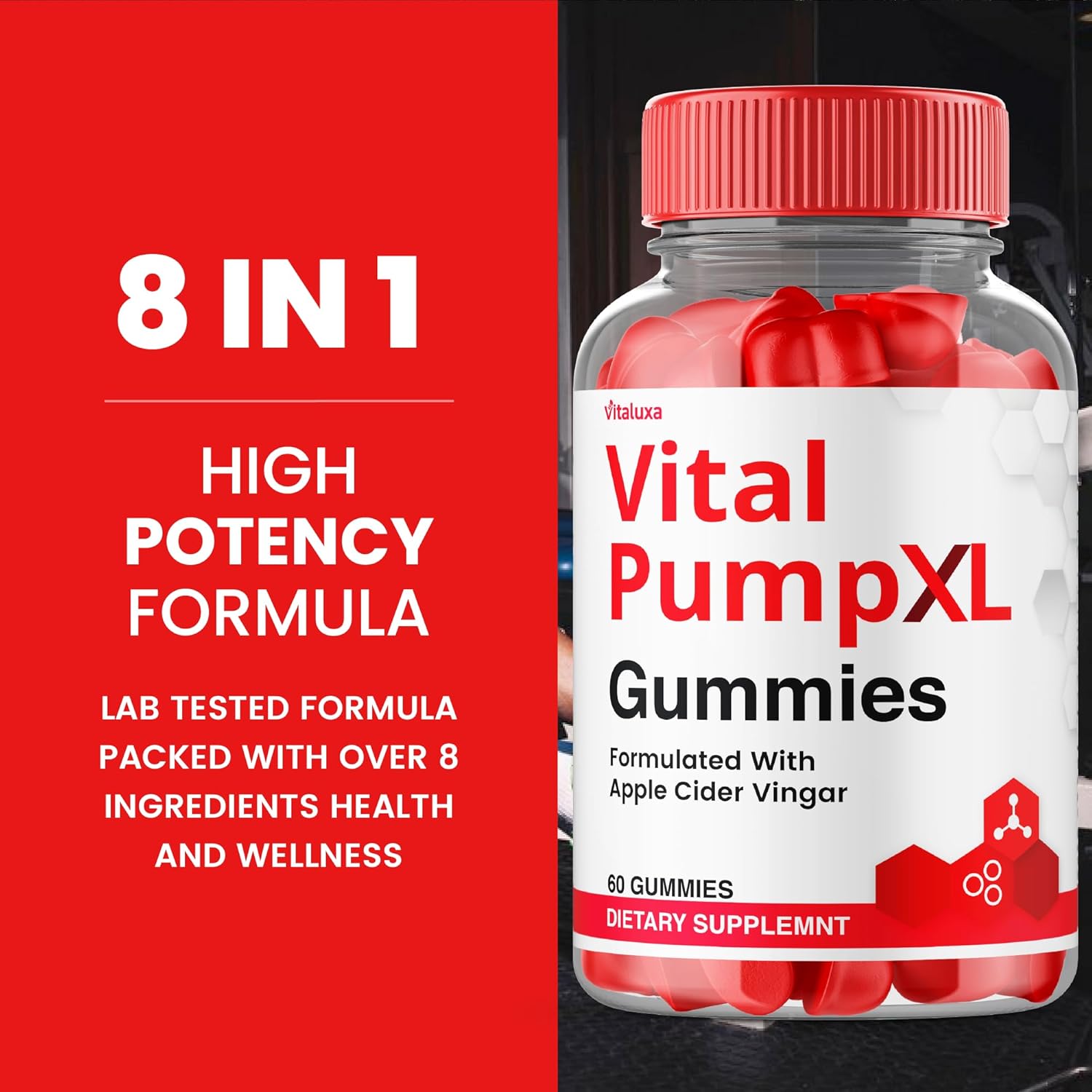 (2 Pack) Vital Pump XL Gummies for Men, 120 Count Extreme Performance Advanced Formula Supplement - Image 4