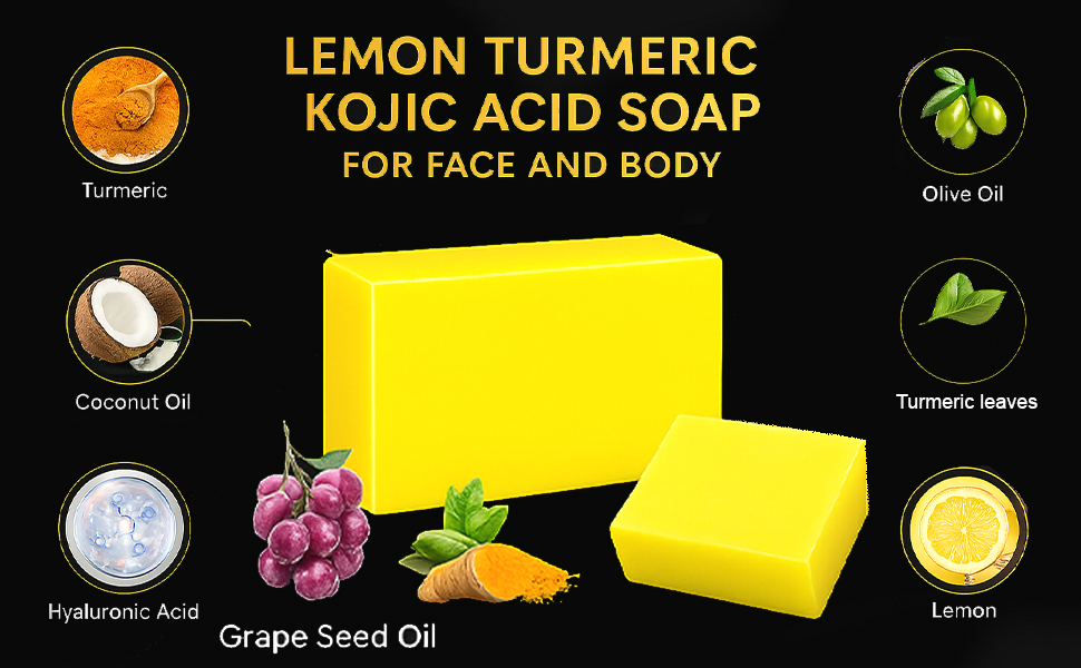 Lemon Turmeric Kojic Acid Soap Bar