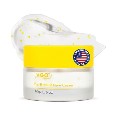 VGO Retinol & Bakuchiol Face Cream 1.76 Fl Oz for Tightening and Wrinkle Reduction