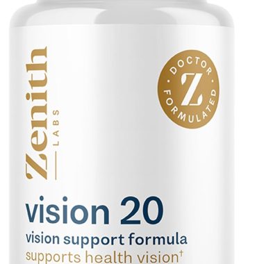 Zenith Labs Vision 20 Eye Vitamins Lutein Zeaxanthin Bilberry 60 Count