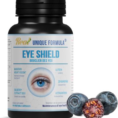 Eye Shield Supplement 90 Capsules Bilberry Lutein Zeaxanthin Astaxanthin Beta-Carotene Dry Eye Vision Health