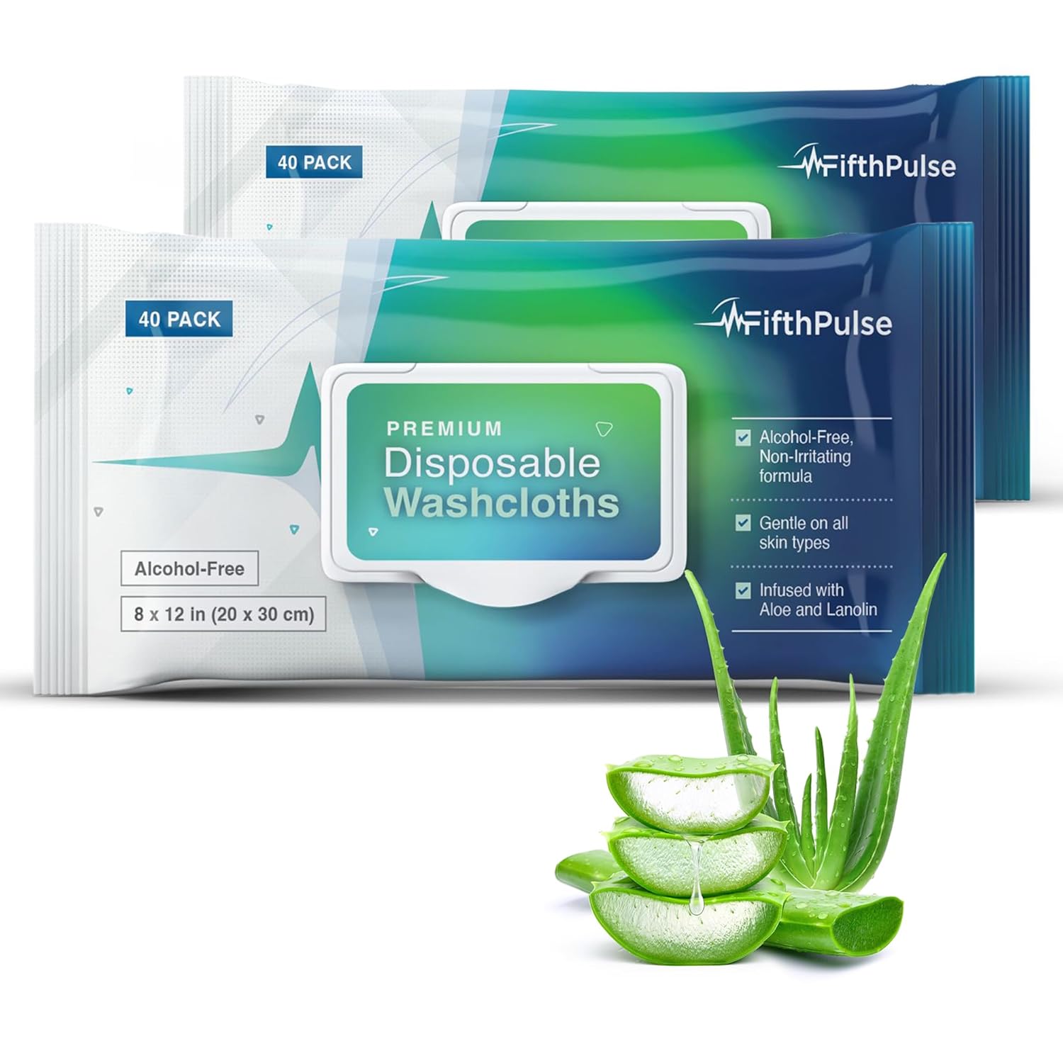 Adult Disposable Body Wipes 80 Count Aloe Lanolin Infused Extra Large