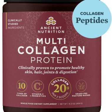 Ancient Nutrition Multi Collagen Protein Powder Unflavored 40 Servings for Skin, Joints, Gut Health