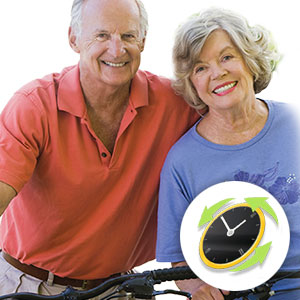 Man and Woman on Bikes