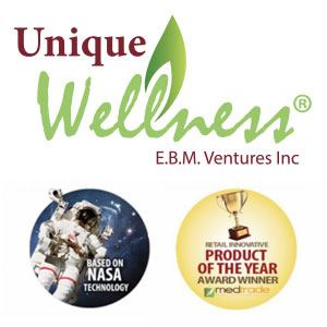 Unique Wellness. Based on NASA technology. Retail Innovative Product of the Year Award Winner.