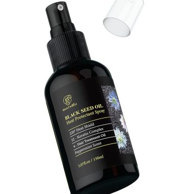 BEAUT'E SEOUL 5oz Heat Protectant Spray with Black Seed and Argan Oil for Curly Hair