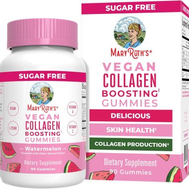 MaryRuth Organics Vegan Collagen Boosting Gummies for Hair & Skin, 90 Servings