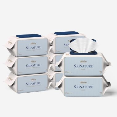 BEBESUP Ultra-Thick Organic Baby Wipes Unscented Hypoallergenic 560 Count Flip-Top Packs