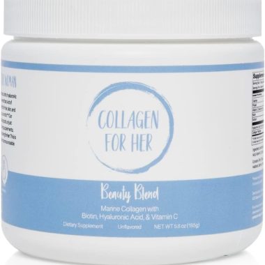 Marine Collagen Beauty Blend Powder with Hyaluronic Acid, Biotin, Vitamin C for Women 30 Servings