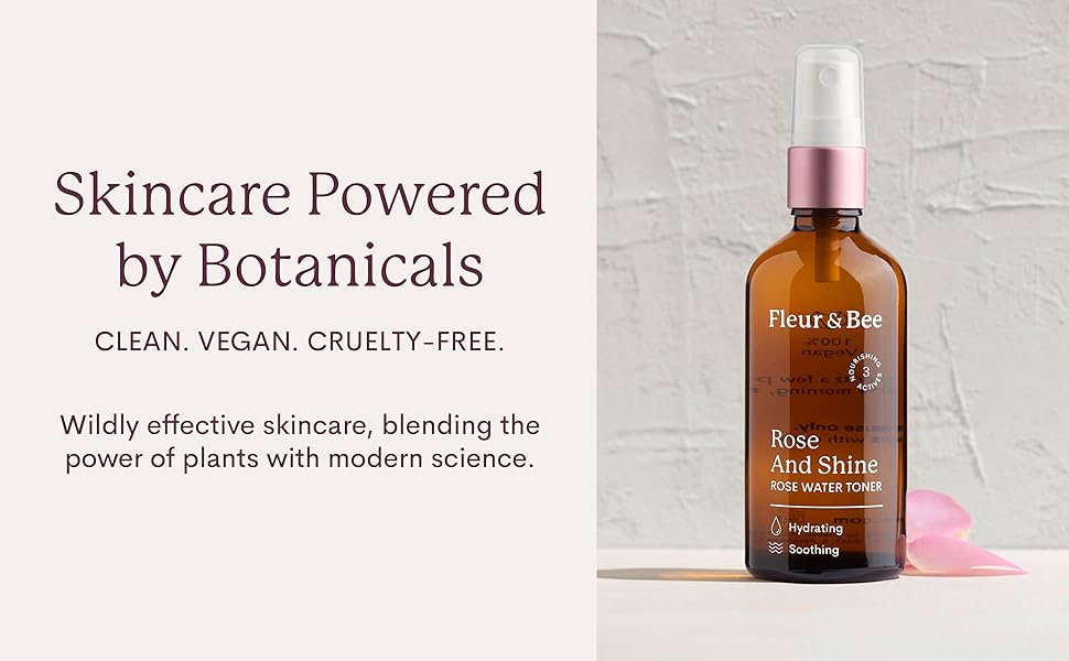 rose water toner powered by botanicals