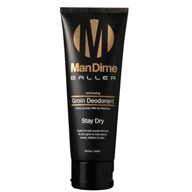 ManDime Baller Groin & Ball Deodorant Cream for Men, Fresh Scent, 4 oz