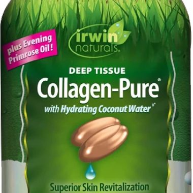 Irwin Naturals Deep Tissue Collagen-Pure Liquid Softgels 80 Count 2000mg Hydrolyzed Collagen
