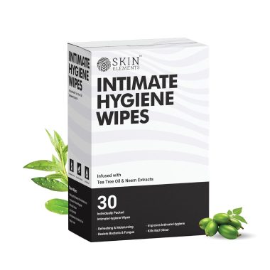 Skin Elements pH Balanced Intimate Hygiene Wet Wipes with Tea Tree Oil & Neem 30 Count Unisex