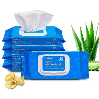 Extra Large 12"x8" Fresh Scent Adult Body Wipes 250 Count, Soft Yet Strong for Travel and Cleansing