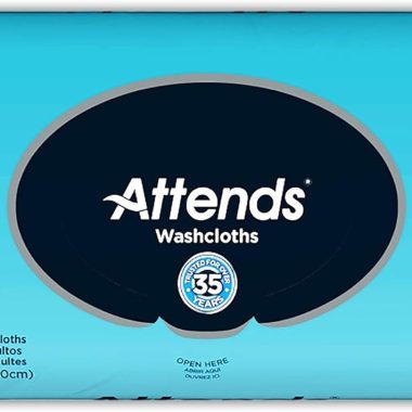 Attends Disposable No-Rinse Cleansing Wipes Hypoallergenic 7.8"x11.8" 576 Count Case