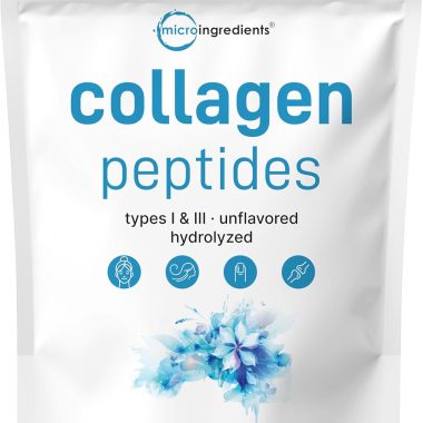 1lb Unflavored Grass-Fed Bovine Collagen Peptides Powder Type I & III for Skin Joint Bone Health