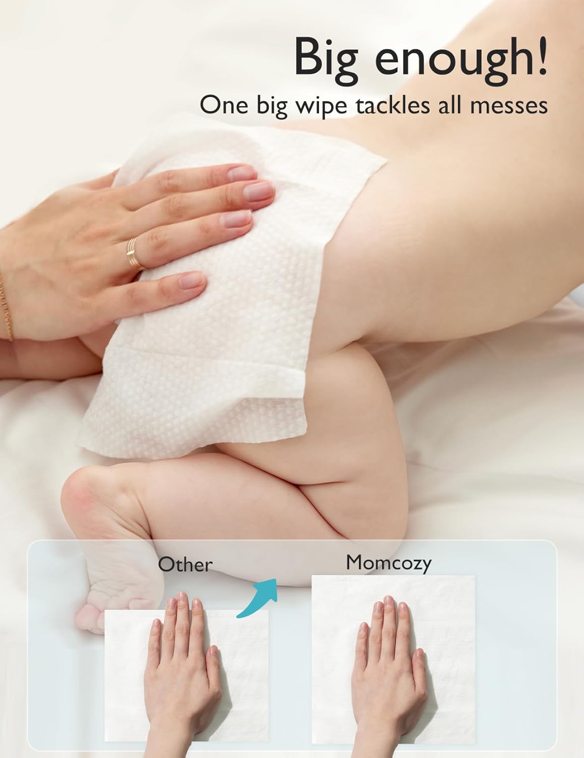 Momcozy Extra Large Unscented Hypoallergenic Baby Wipes 240 Count - Image 6