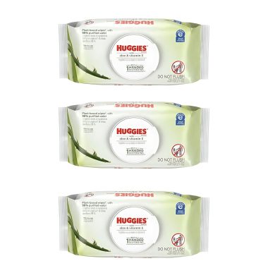 (3 Pack) Sensitive Skin Aloe Vitamin E Unscented Baby Wipes 176 Wipes Total pH Balanced