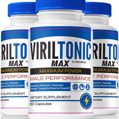 VirilTonic Max for Men 3 Pack 180 All Natural Capsules Premium Formula for Performance