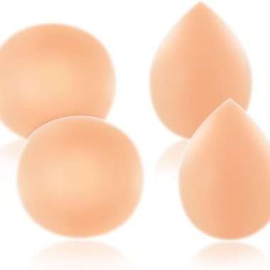 4 Pc Reusable Beige Adhesive Silicone Butt Pads for Women Hip Enhancer Shapewear