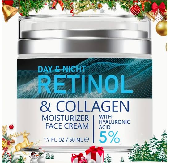 Retinol and Collagen Face Cream Hyaluronic Acid 1.7 fl oz Day Night Anti-Aging Moisturizer - Image 6