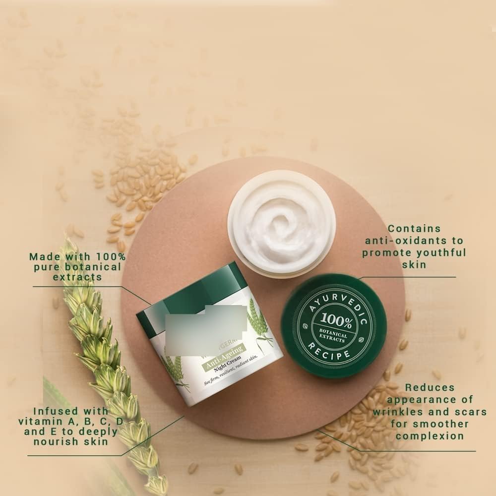 PRIME bI-OT-IQ-UE Wheat Germ Anti-Ageing Night Cream 50g for All Skin Types - Image 2